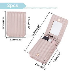 Футляр для губной помады из искусственной кожи с зеркалом CON-WH0088-51A