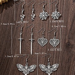 5 пара серег с подвесками из сплава&nbsp;FS-WGC6922-01