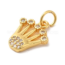Pendentifs avec zircon cubiques à micro-pavés en laiton&nbsp;KK-C072-39G