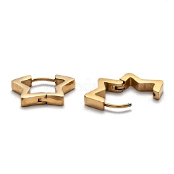 Серьги-кольца Huggie Hoop из нержавеющей стали 304 в форме звезды STAS-H156-07G