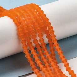 Imitano i fili di perle di vetro smerigliato del cristallo austriaco&nbsp;GLAA-F029-TM4mm-B11