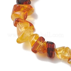 Эластичные браслеты из натуральных янтарных бусин для женщин&nbsp;BJEW-JB13256-02