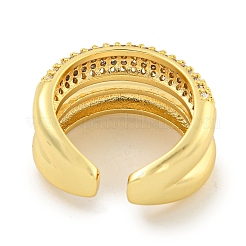 Стойка с латунным покрытием микро-паве и кубическим цирконием RJEW-C082-12G