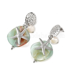 Boucles d'oreilles pendantes en acier inoxydable 304&nbsp;EJEW-JE07446-01