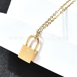 Ожерелья с подвесками из нержавеющей стали 304 Rolo NJEW-S444-01G-04