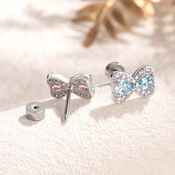 Серьги-гвоздики из нержавеющей стали 304 с кубическим цирконием&nbsp;FS-WGE3C70-03