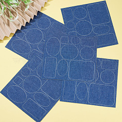 5 feuille de patchs autocollants en denim&nbsp;PATC-TA0001-61C