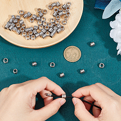 80 шт. 4 стиля 201 нержавеющая сталь европейские бусины STAS-UN0050-34