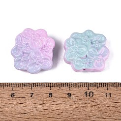 Peinture de cuisson bicolore perles de verre opaques&nbsp;GLAA-Q115-01