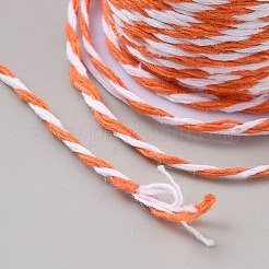 10m ツートンコットンツイストコード  ラウンド  ダークオレンジ  1.5mm  約10.94ヤード（10m）/ロール&nbsp;OCOR-TAC0023-13J