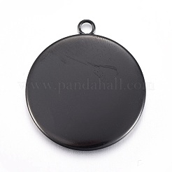 Сеттинги кулон кабошон из нержавеющей стали STAS-L211-03E-B