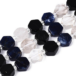 Нити из натуральных кристаллов обсидиана&nbsp;G-N358-03A-02