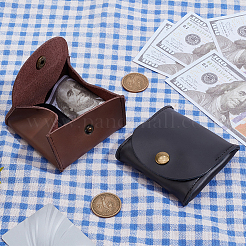 2 шт. 2-х цветные прямоугольные многоцелевые косметички из коровьей кожи AJEW-AN0007-40