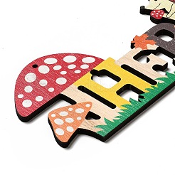 Большие подвески из дерева с односторонним принтом&nbsp;WOOD-I010-12D