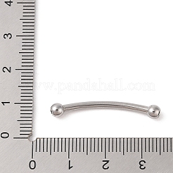 Изогнутые трубчатые бусины из нержавеющей стали марки 304 STAS-M061-04P