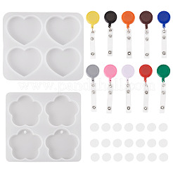 2 Stück 2 Stile DIY Anhänger Silikonformen&nbsp;DIY-TA0015-24