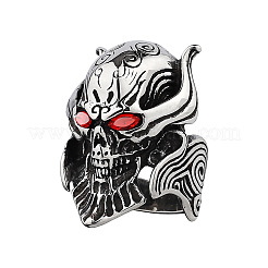 Anillos de dedo con rhinestone de acero inoxidable 304 para hombre&nbsp;WG88DD3-01