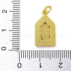 Подвески из настоящей латуни с покрытием из 18-каратного золота с ракушками и соединительными кольцами&nbsp;KK-D534-04G-02