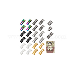 24 шт. 6-х цветные литые шнурки с пряжкой и замком FIND-NB0005-17