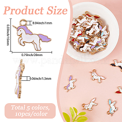 50шт 5 цвета сплава эмалевые подвески&nbsp;ENAM-SC0007-25