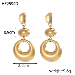 Серьга-гвоздик из нержавеющей стали 304&nbsp;STAS-OY012-04G