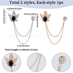 2 шт. 2 цвета мужская брошь из сплава на лацкан&nbsp;JEWB-SP0001-05