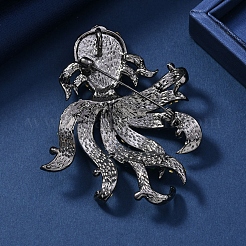 Броши из сплава золотых рыбок со стразами PW-WG29E88-01