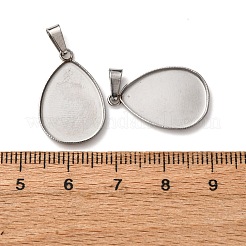 Оправы для подвесок из нержавеющей стали 304 в виде кабошонов STAS-D379-01B-P