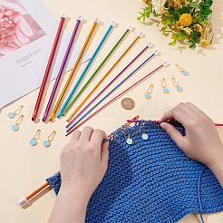 1 набор алюминиевых тунисских крючков для вязания DIY-NB0010-84
