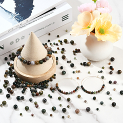 200 шт. бусины из натурального индийского агата&nbsp;G-SP0001-20A