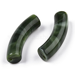 Непрозрачные двухцветные акриловые бусины MACR-ZX023-02B