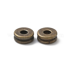 Distanziali in lega rotonda e piatta perline stile tibetano&nbsp;TIBEP-S293-070AB-LF