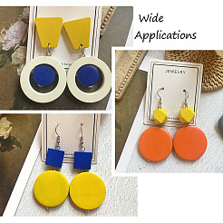 270шт 9 цвета окрашенные бусины из натурального дерева WOOD-CD0001-26