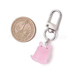 5 шт. светящиеся полупрозрачные украшения из смолы в виде свиньи&nbsp;HJEW-JM03747