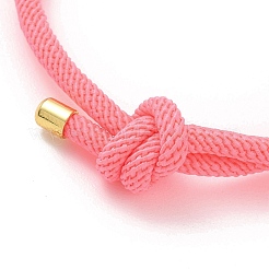 Fabrication de bracelets coulissants en cordon Milan rond en nylon ajustable&nbsp;FB-H001-01G-07