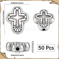 50 Stück Legierungsperlen im tibetischen Stil&nbsp;FIND-SC0021-24