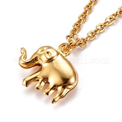 Collane del pendente elefante&nbsp;NJEW-JN03078-05