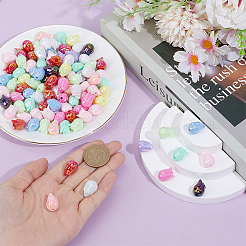 100 шт. непрозрачные акриловые бусины с УФ-покрытием&nbsp;SACR-ME0001-05