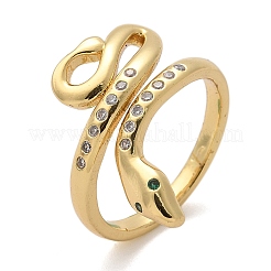 Bagues en laiton avec zircone cubique de micro pave&nbsp;RJEW-C120-30C-G