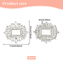 Украшение для обуви из хрусталя и горного хрусталя из сплава&nbsp;DIY-FG0003-75