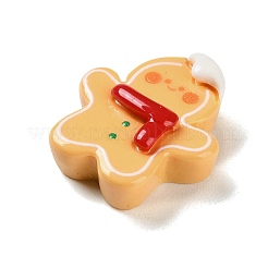 Deko-Cabochons aus undurchsichtigem Harz mit Weihnachtsmotiv&nbsp;LS-RESI-F053-D02