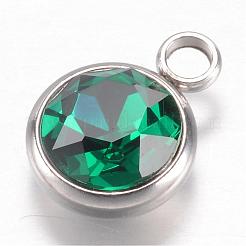 Подвески из нержавеющей стали 304 со стразами STAS-G082-03