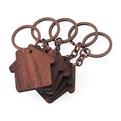 Porte-clés pendentifs en bois de noyer&nbsp;KEYC-TAC0034-06D