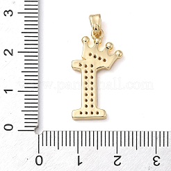 Porte micro ouvrent pendentifs zircone cubique en laiton de placage&nbsp;KK-D535-01I-RS