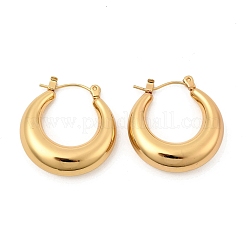 Orecchini a cerchio grandi in acciaio inossidabile 304 con placcatura sotto vuoto in PVD per donna&nbsp;EJEW-F280-06C-G