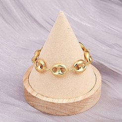 Браслеты-цепочки из нержавеющей стали 304 с кофейными зернами&nbsp;BJEW-D359-14B-G