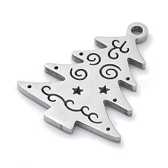Pendentifs en acier inoxydable 304 anti-ternissement sur le thème de Noël&nbsp;LS-STAS-R003-04P-03