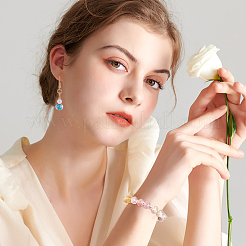 32 шт. 8-цветные нити рондель-бусины ручной работы из золотого песка&nbsp;LAMP-OC0001-44