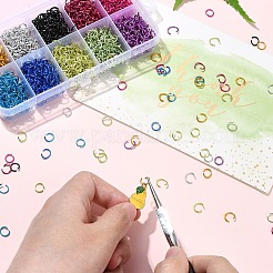 Цветы 10 алюминиевая проволока открыты кольца прыжок FIND-YW0004-97