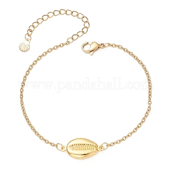 3 шт. 3 варианта браслетов из нержавеющей стали 304 в форме ракушки.&nbsp;BJEW-JB13421